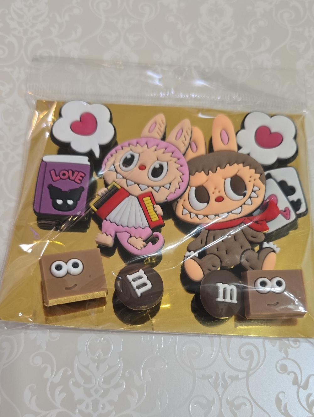 Kids Cartoon Character Shoe Charms - Pink & Brown Jibbitz